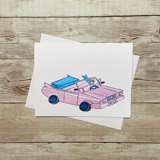 Duck Convertible Greeting Card