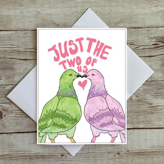 Pigeon Love Valentine's Day Greeting Card