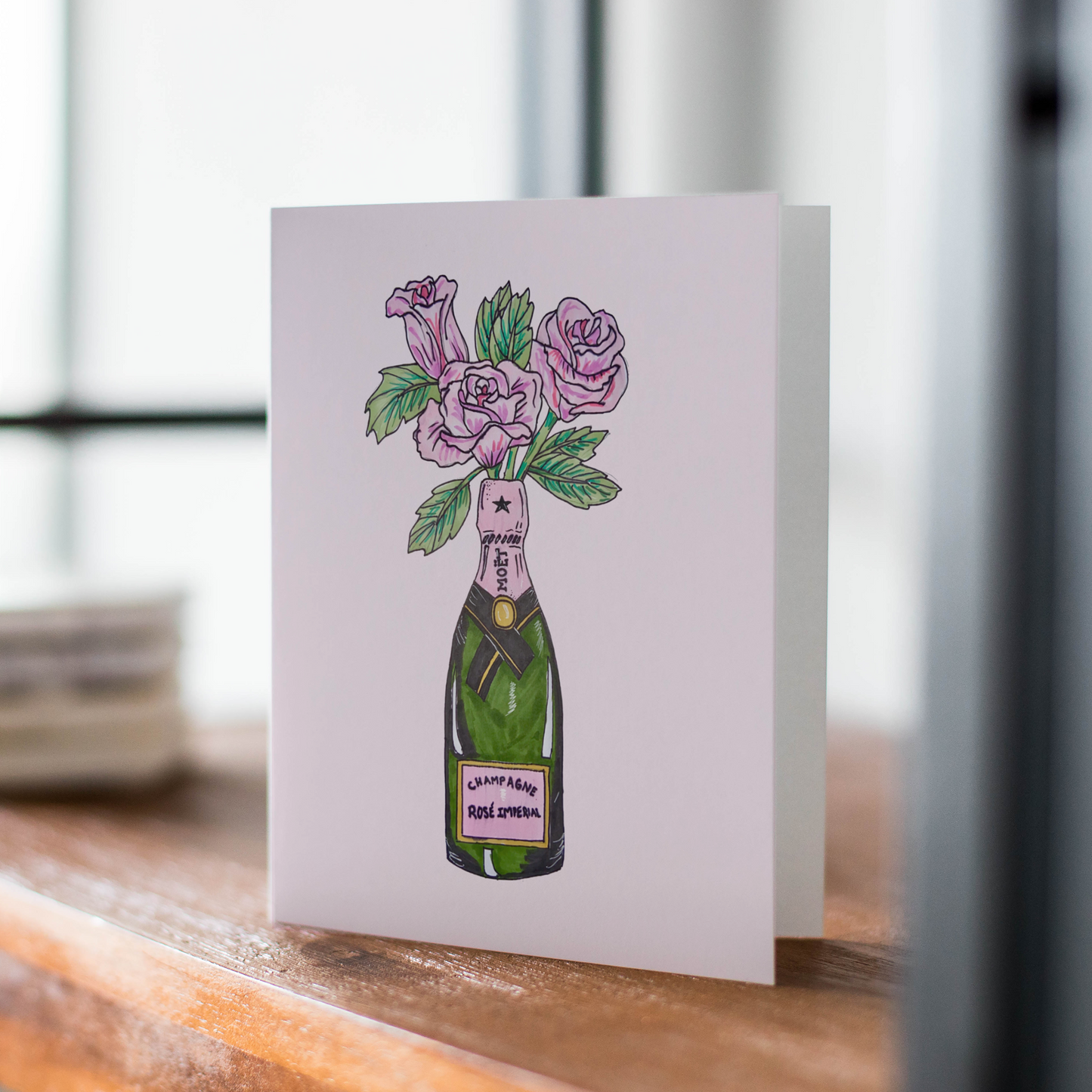 Champagne Rose Greeting Card