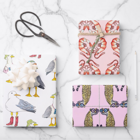 Animal Gift Wrap Sheet Set