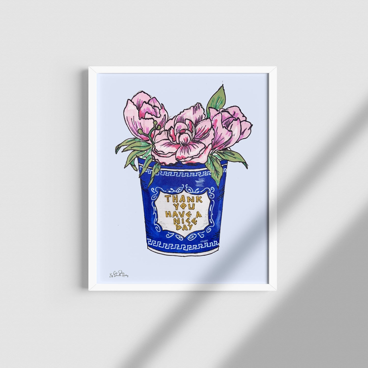NYC Coffee Cup Illustrated Wall Art Print