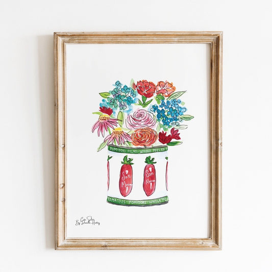 San Marzano Illustrated Wall Art Print