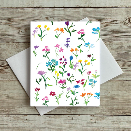 Watercolor Wildflower Greeting Card