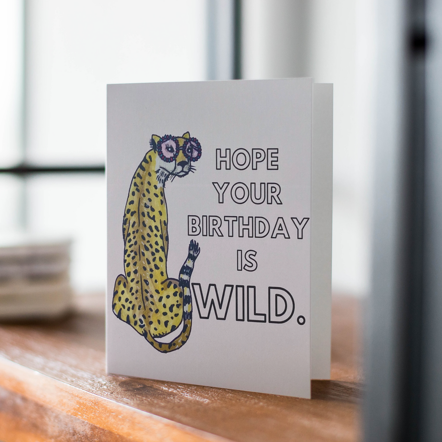 Cheetah Birthday Card