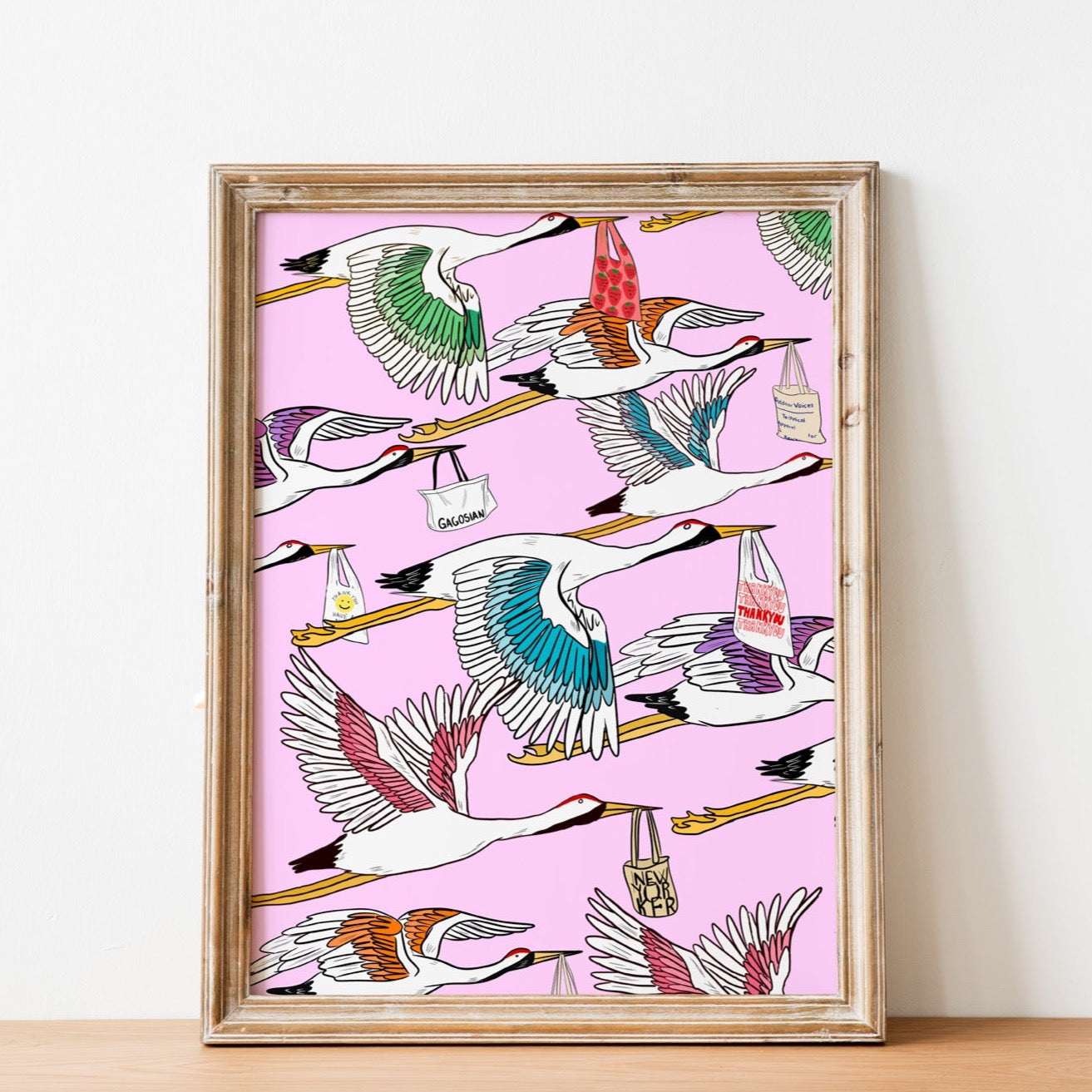 Crane "The Morning Commute" Illustrated Wall Art Print