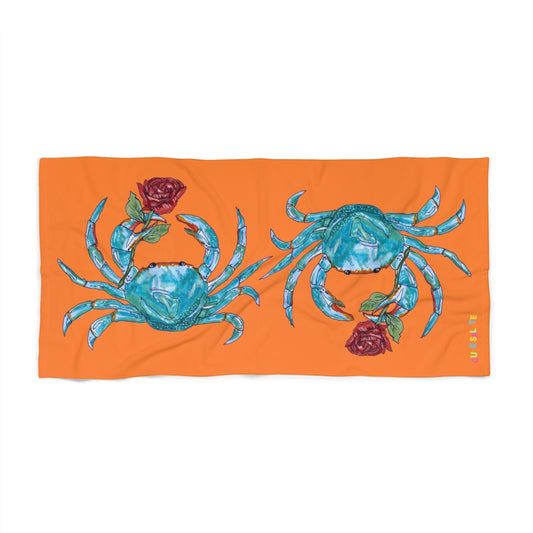 Rose Crab Beach Towel