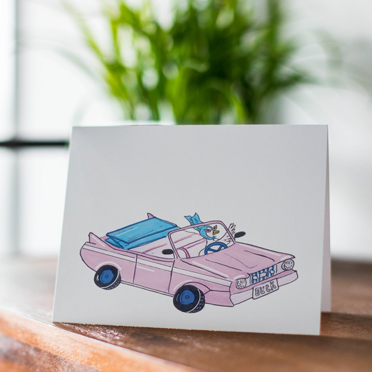 Duck Convertible Greeting Card