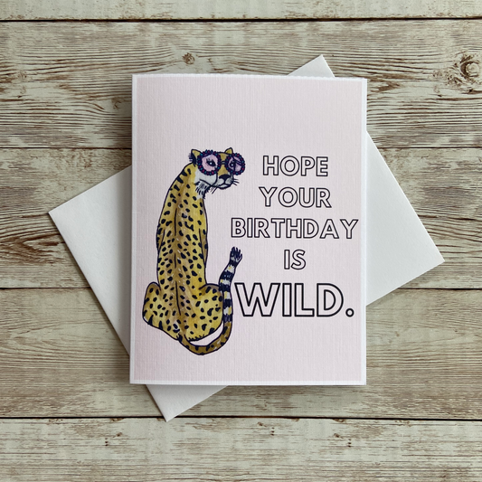 Cheetah Birthday Card