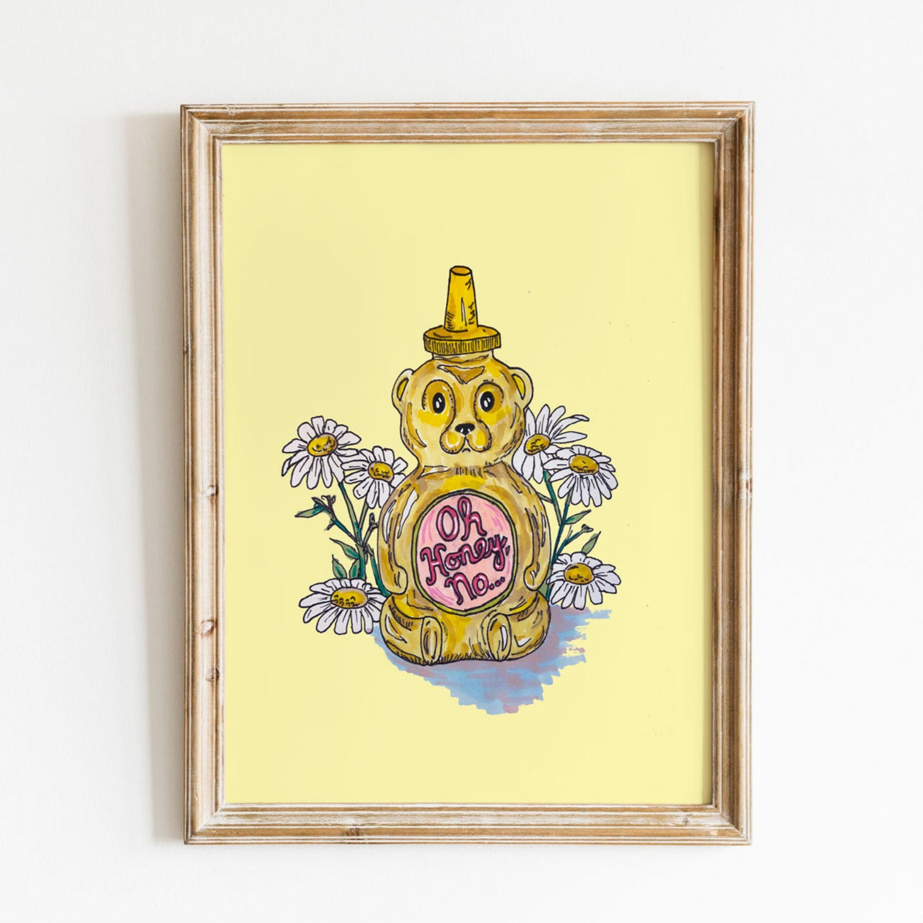 frame wall art of honey bear