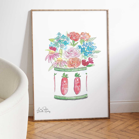 San Marzano Illustrated Wall Art Print