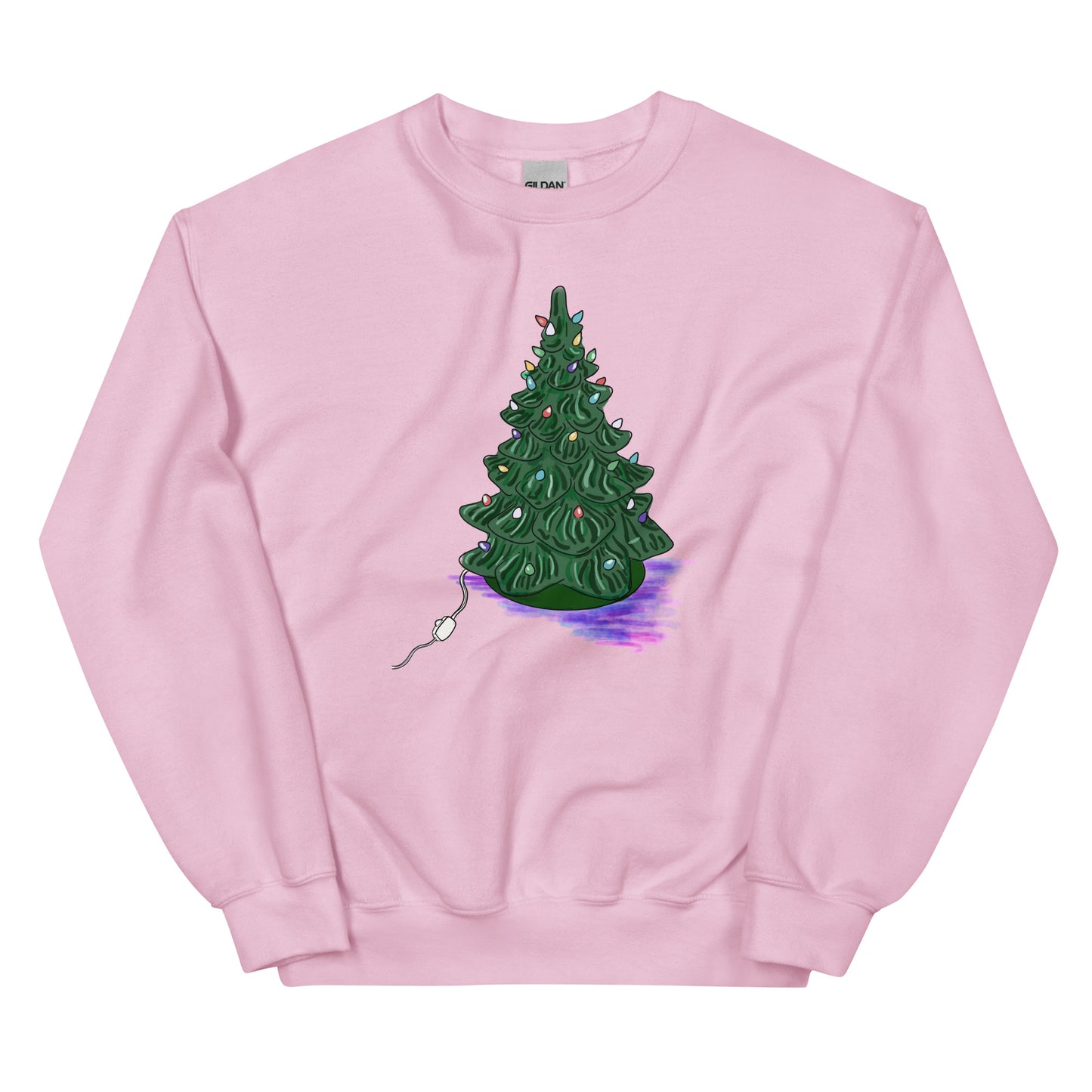 Vintage Glass Christmas Tree Unisex Sweatshirt