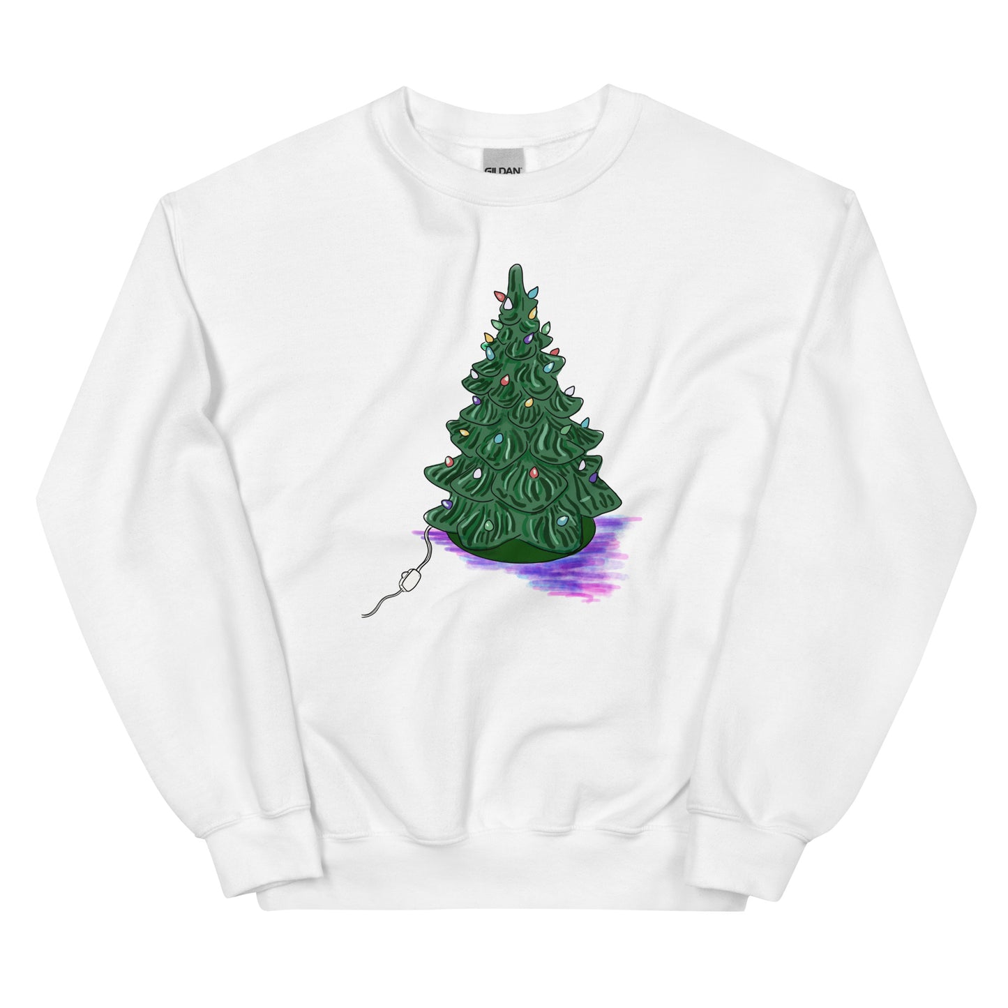 Vintage Glass Christmas Tree Unisex Sweatshirt