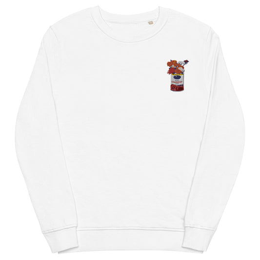 Jellied Cranberry Sauce Unisex Embroidered Organic Sweatshirt